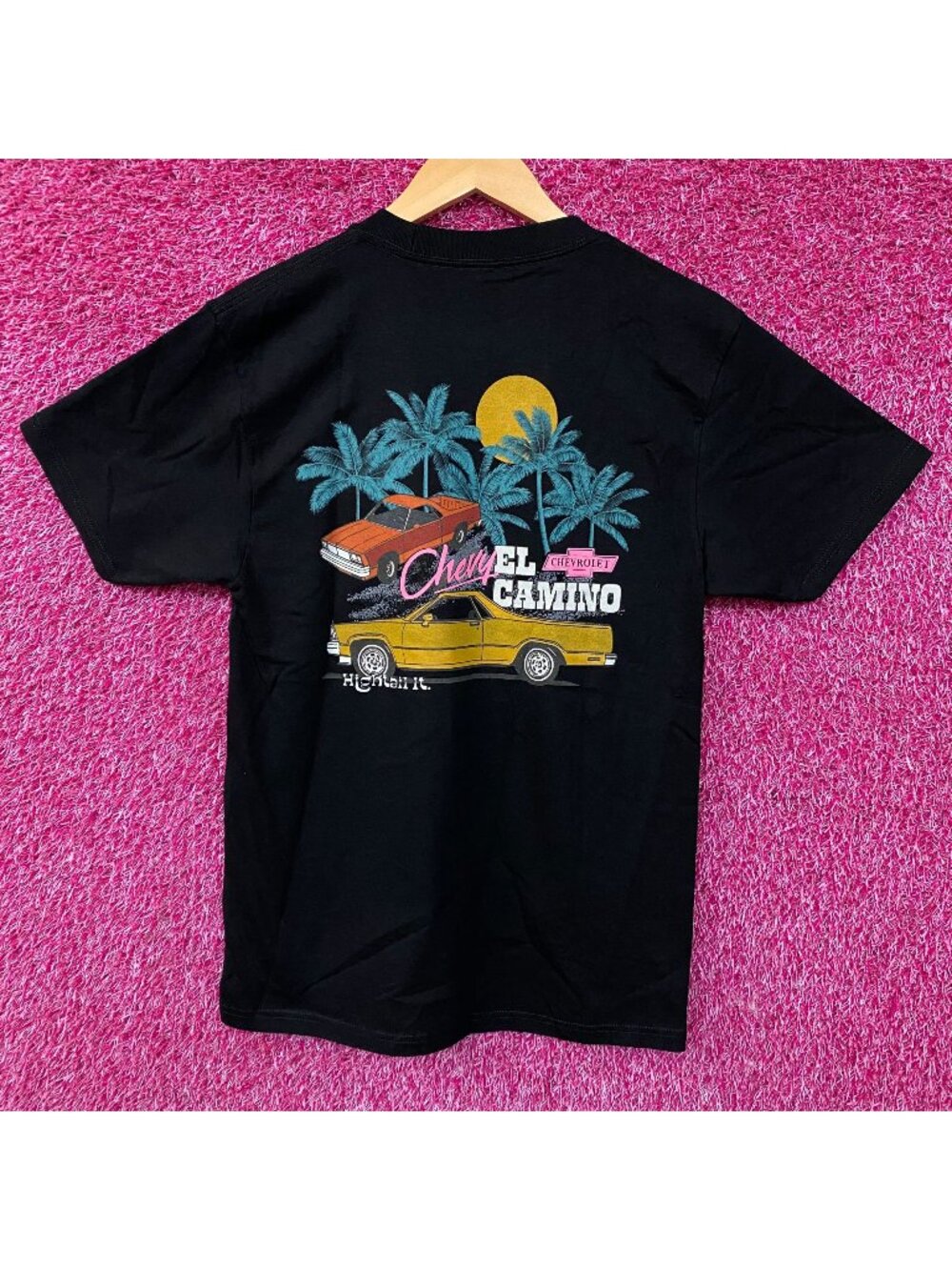 Chevrolet Hightail It Chevy El Camino Sunset Promotional T-Shirt Small